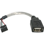 StarTech USB A Female to USB Motherboard 4-Pin Header Adapter (15.2cm)