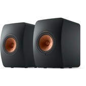 KEF LS50 Wireless II HIFI Speakers 5.25" (Carbon Black, Pair)