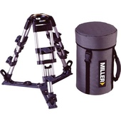 Miller Baby Aluminum 2-Stage Tripod Legs (100mm Bowl) with On-Ground Spreader and Carry Case
