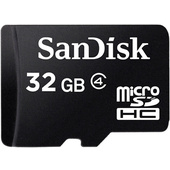 SanDisk 32GB microSDHC Memory Card Class 4 with SD Adapter