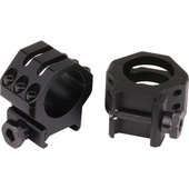 Weaver Six Hole Tactical Rings for 30mm Maintubes (High, Matte Black)