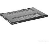 StarTech 1U Vented Adjustable-Mounting-Depth Rackmount Shelf, Heavy-Duty Fixed Rack Shelf