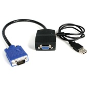 StarTech 2-Port VGA Video Splitter (Black, USB Powered)
