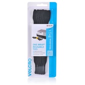 VELCRO ONE-WRAP Reusable Hook & Loop Cable Ties (25mm x 200mm, 5 Pack)