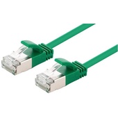 DYNAMIX Cat6A S/FTP Slimline Shielded 10G Patch Lead (Green, 1m)