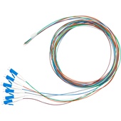 DYNAMIX LC APC OS1 900um Single-Mode Pigtails (2m - Colour Coded 6 Pack)