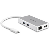 StarTech USB C Multiport Adapter with Power Delivery (Silver)