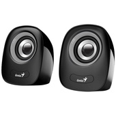 Genius SP-Q160 Black USB Powered Mini Speakers (Black/Grey)
