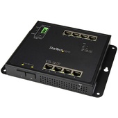 StarTech Industrial 8 Port Gigabit Ethernet Switch 8x RJ45 Ports + 2 SFP Ports
