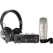 Behringer U-Phoria Studio Recording/Podcasting Bundle with Interface, Mic, and Headphones