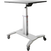 StarTech Portable Sit Stand Ergonomic Height Adjustable Cart on Wheels