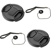 Sensei 40.5mm Center Pinch Snap-On Lens Cap and Cap Keeper Lens Cap Holder Kit (2-Pack)