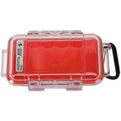 Pelican 1015 Micro Case (Red/Clear)