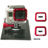 Aluminium CNC lanyard mount for GoPro HERO 3 Red