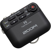 Zoom F2 Ultracompact Portable Field Recorder with Lavalier Microphone (Black)