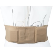 Ursa Waist Strap with Two Big Pouches for Wireless Transmitters (Large, Beige)