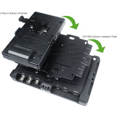 Small HD DP7 Adapter Plate w V-Mount Battery Bracket