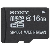 Sony 16GB MicroSDHC Class 4 Memory Card with adapter