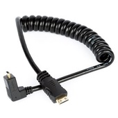 Atomos Micro HDMI Right Angle to Full HDMI Coiled Cable (50-65 cm)