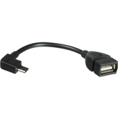 Comprehensive On-The-Go USB A Female to Micro USB B Male Adapter Cable (4")