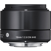 Sigma 19mm f/2.8 DN Lens for Micro Four Thirds Cameras (Black)