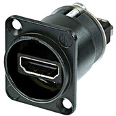 Neutrik NAHDMI-W-B HDMI 1.3 Feed Through Adapter D-Shape Housing IP65 (Black Chromium)