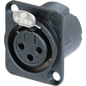 Neutrik NC3FD-LX-B 3-Pin XLR Female Receptacle