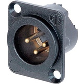 Neutrik NC3MD-LX-B 3-Pin XLR Male Receptacle