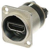 Neutrik HDMI 1.3 Feed Through Adapter D-Shape Housing IP65 (Nickel)