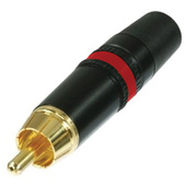 Neutrik NYS373-2 REAN DIN Red RCA Plug w/ Gold Contacts