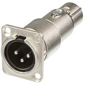 Neutrik NA3MDF XLR Male-Female Feedthrough Adapter for Panel Mount