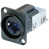Neutrik NE8FDY-C6 etherCON D-Shape Cat 6 Panel Connector with Nickel Housing