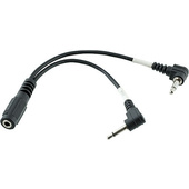 Hosa YMM-492 Stereo 3.5mm Mini Female to 2 Mini Mono Right-Angle Male Y-Cable - 6"