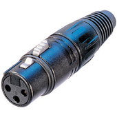 Neutrik NC3FXB Three-Pin Female XLR Connector- Black