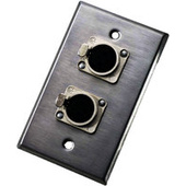 Neutrik 203F Wall plate with Dual Female 3-Pin XLR Connectors