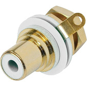 Neutrik RCA Jack Chassis Mount Socket (Gold/White)