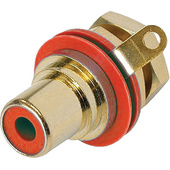 Neutrik RCA Jack Chassis Mount Socket (Gold/Red)