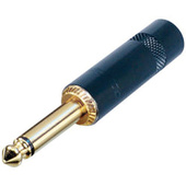 Neutrik NYS224BG Mono 2-Pole 1/4" Phone Plug (Black Metal Handle)