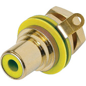 Neutrik RCA Jack Chassis Mount Socket (Gold/Yellow)