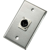 Neutrik 103M Single Gang Wallplate with Male Receptacle