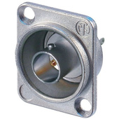 Neutrik Grounded BNC Chassis Connector in D-Shape Housing (Nickel)