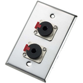 Neutrik 203P Single Gang Wallplate with Female Locking Jacks
