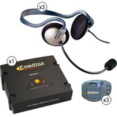 Eartec COMSTAR XT Full Duplex Wireless System with Monarch Headsets (3 User)
