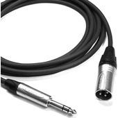 Canare Starquad XLRM-TRSM Cable (Black, 10')