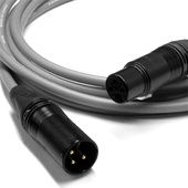 Canare L-4E6S Star Quad XLRM to XLRF Microphone Cable - 10' (Grey)