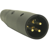 Switchcraft A Series 3-Pin XLR Male Cable Mount (Black, Gold)