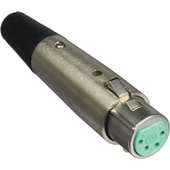 Switchcraft A Series 4 Pin XLR Female Cable Mount (Silver Pins, Nickel)