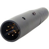 Switchcraft A Series 5-Pin XLR Male Cable Mount (Black, Gold)
