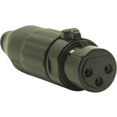 Switchcraft AAA Series 3-Pin XLR Female Cable Mount (Black Metal, Gold Pins)