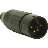 Switchcraft AAA Series 4-Pin XLR Male Cable Mount (Black Metal Finish, Gold Pins)